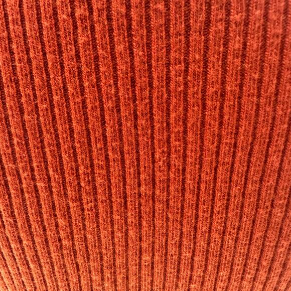 ANTHROPOLOGIE ETT TWA Rust Deep V-Neck Ribbed Pullover Tunic Sweater XS - Picture 5 of 7